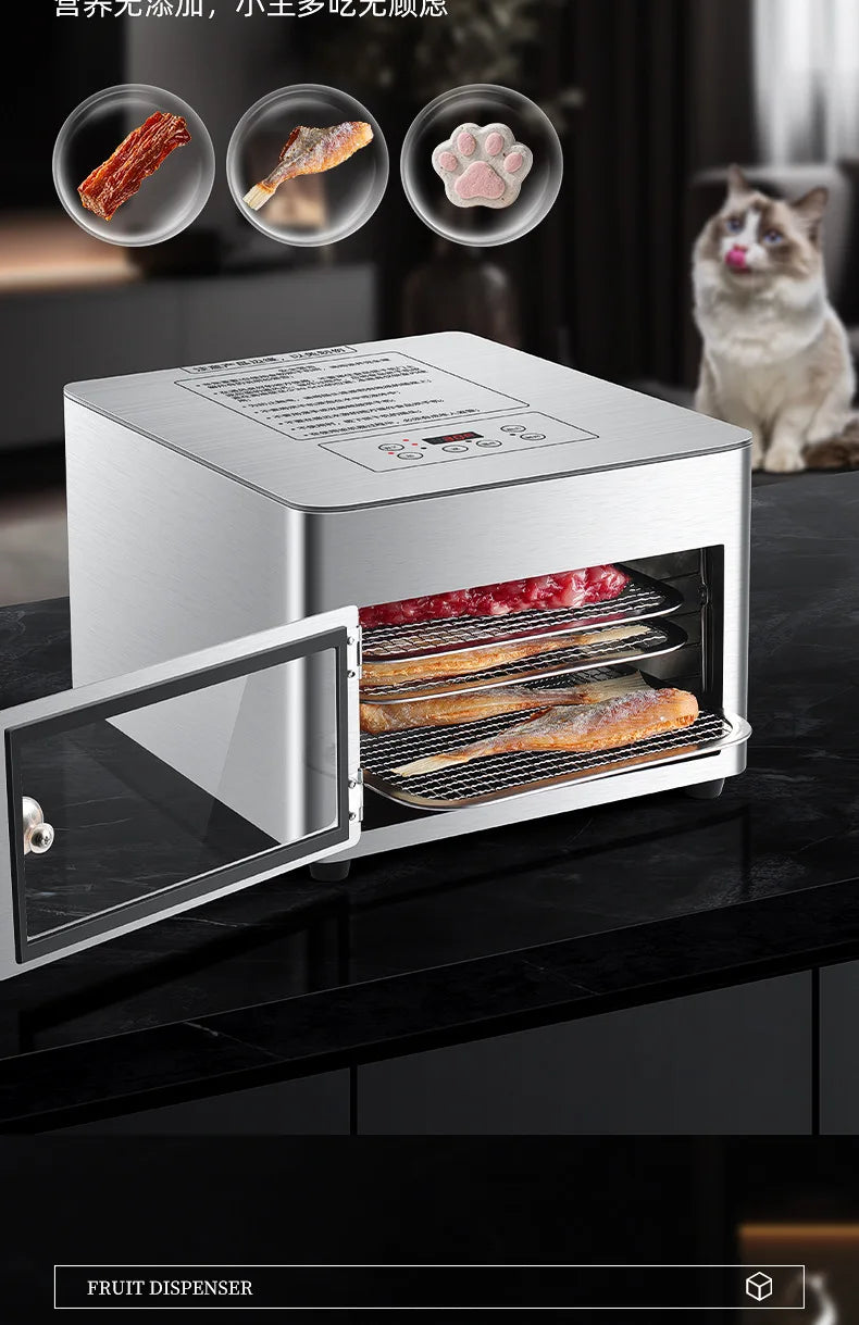 Commercial 5-Layer Stainless Steel Dehydrator with Digital Temperature Control