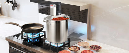 Automatic Hot Pot Fried Machine Small Mixer Food Mixing Stainless Steel Barrel Non Stick Pan Hot Pot Seasoning Stir-Frying