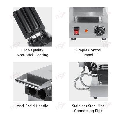 ITOP CWT Barbecue Burrito Machine Chicken Burrito Maker Snack Stall Equipment Cooked Food Heating and Insulation Machine 60-300℃