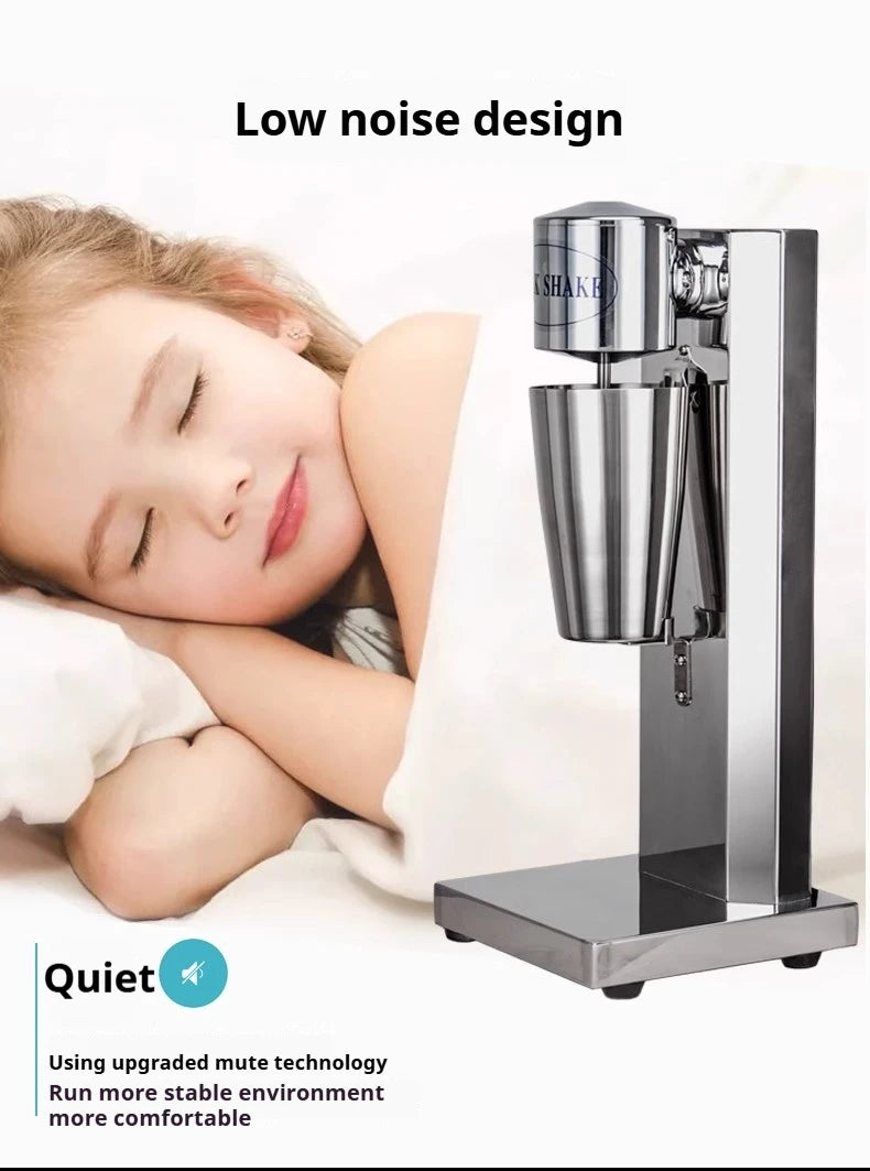 OneHappy Stainless Steel Milkshake Machine – Commercial Pearl Milk Tea & Milk Frothing Blender for Restaurants & Cafés