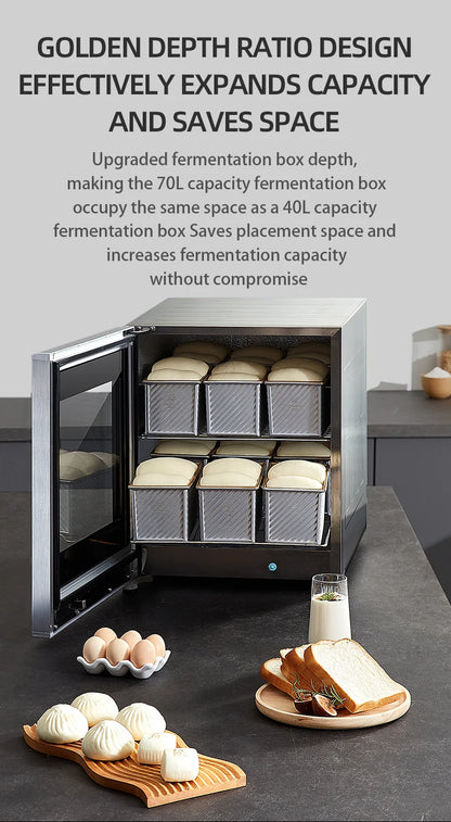 70L Temperature-Controlled Electric Dough Proofer Fermentation Household Baking Multi-functional Automatic Bread Yogurt  Machine