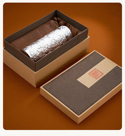 Teapot Thermos Inner Wall Sterling Silver S999 350-600ml Thermos Mug Stainless Steel Tumbler Thermos Travel Coffee Mug