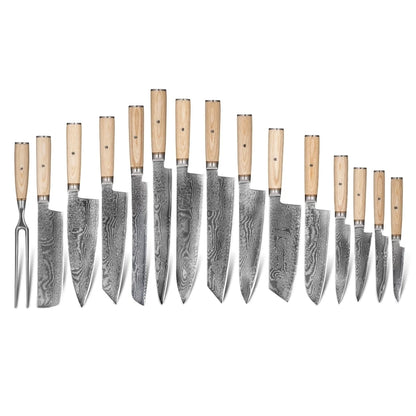 Extra Sharpness Blade Damascus Steel Powder Core S35VN 62-64 Hardness Kitchen Chef Knife