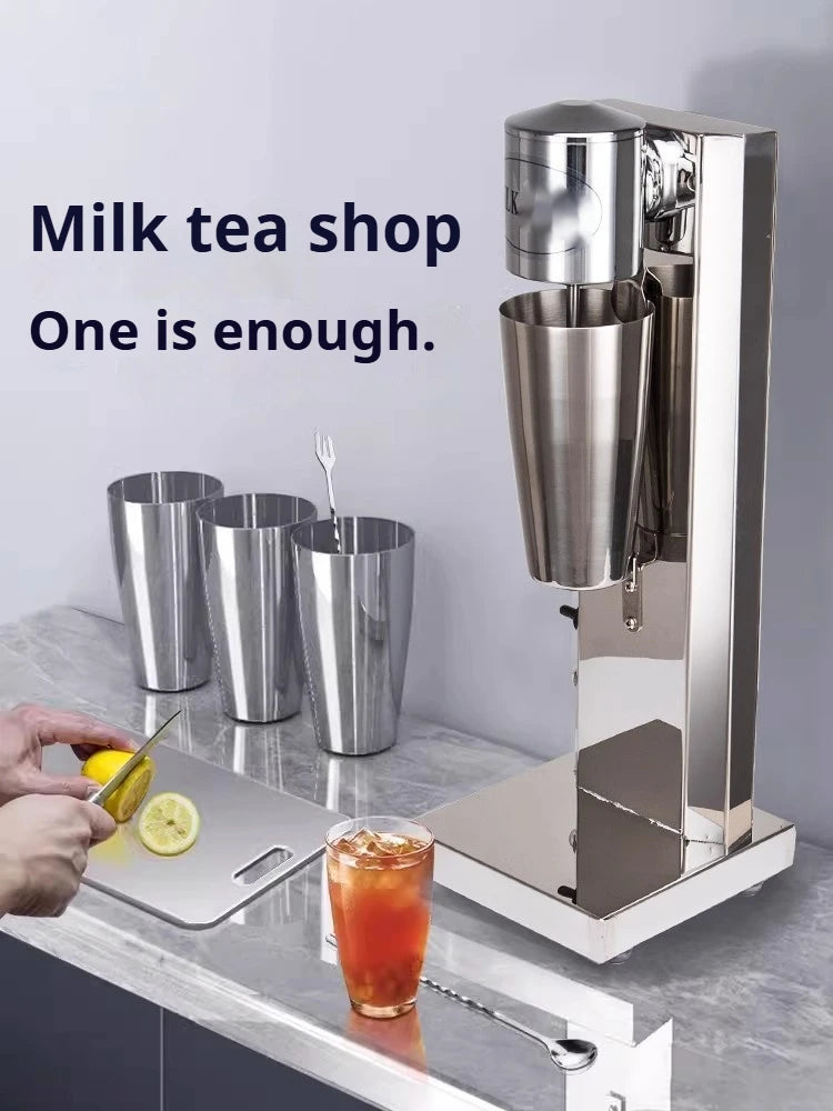 OneHappy Stainless Steel Milkshake Machine – Commercial Pearl Milk Tea & Milk Frothing Blender for Restaurants & Cafés