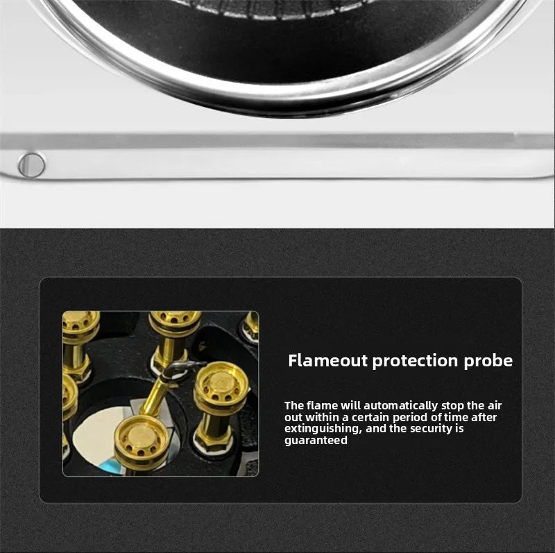 Home Fierce Fire Stove Gas Cooktop Commercial Single Burner Medium and High Pressure Liquefied Gas Stove Energy-saving Gas Hob
