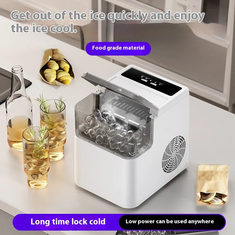 MOCATT Desktop Fully Automatic Bullet Shaped Ice Making Machine, Capable Of Making 9 Pieces Of Ice At Once, Continuously Making