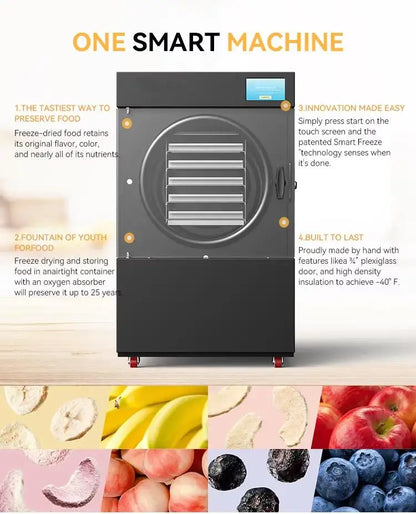 Small Food Freeze Dryer – Mini Vacuum Lyophilizer with Industrial-Grade Freeze Drying Technology for Food Preservation