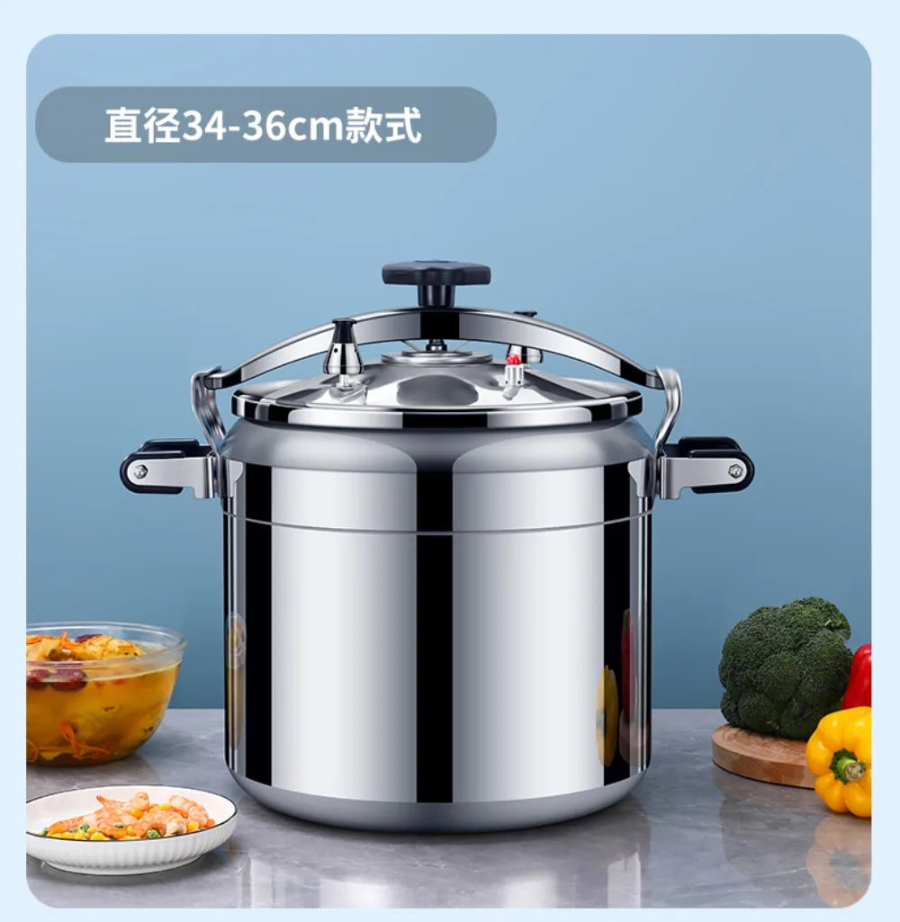 50L Commercial Pressure Cooker Thickened Large Capacity Gas Induction Cooker Universal Explosion-proof Household Pressure Cooker
