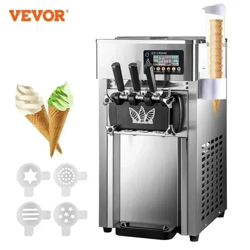 VEVOR NEW Commercial Soft Serve Ice Cream Machine For Sale fried roll home instant ice cream machine 220V Stainless Steel