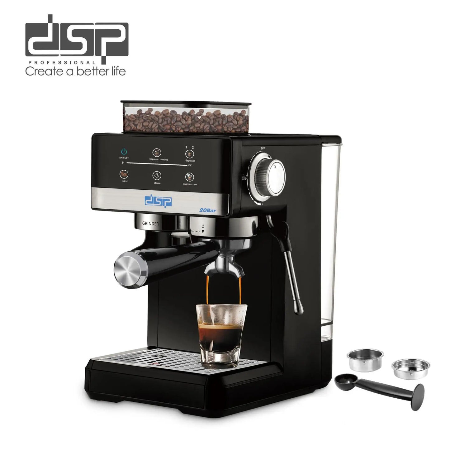Hot and Cold Dual Extraction and Grinding Italian Coffee Machine Portable Automatic Home Smart Coffee Machine Coffee Grinder