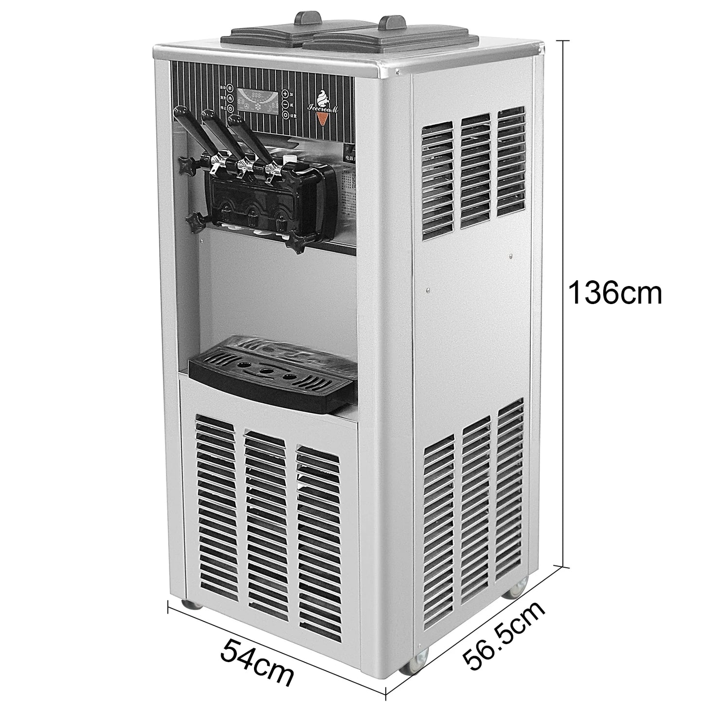 VEVOR NEW Commercial Soft Serve Ice Cream Machine For Sale fried roll home instant ice cream machine 220V Stainless Steel