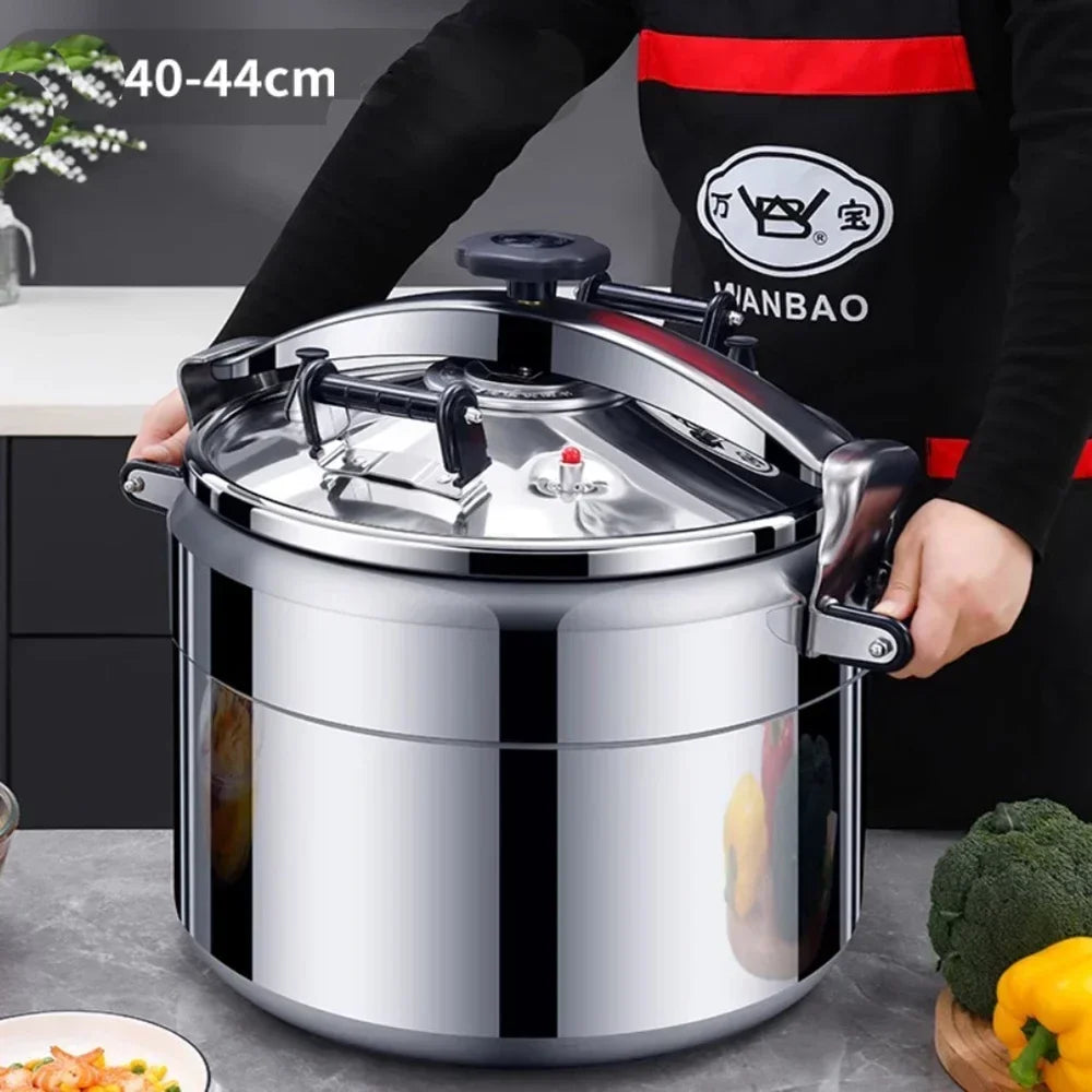 50L Commercial Pressure Cooker Thickened Large Capacity Gas Induction Cooker Universal Explosion-proof Household Pressure Cooker