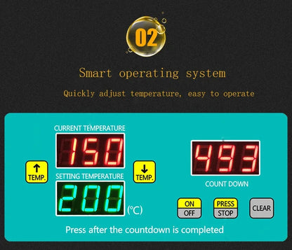 Automatic Cold Press Oil Machine – 110V/220V Sunflower, Olive & Seed Oil Extractor with Intelligent Digital Display