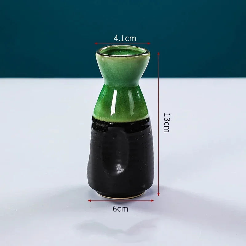 Sushi shop Sashimi Plate Decoration Ceramic small Bottle Dry Ice japanese kitchen tableware Restaurant Toothpick Holder Storage