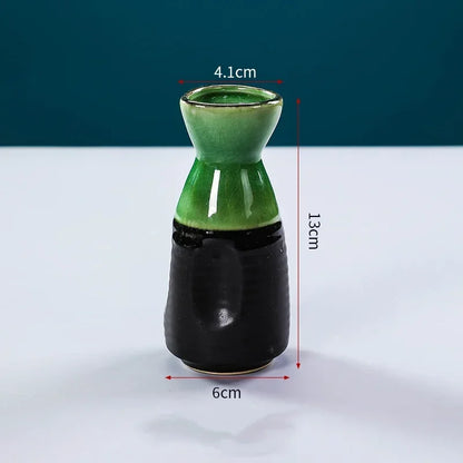 Sushi shop Sashimi Plate Decoration Ceramic small Bottle Dry Ice japanese kitchen tableware Restaurant Toothpick Holder Storage