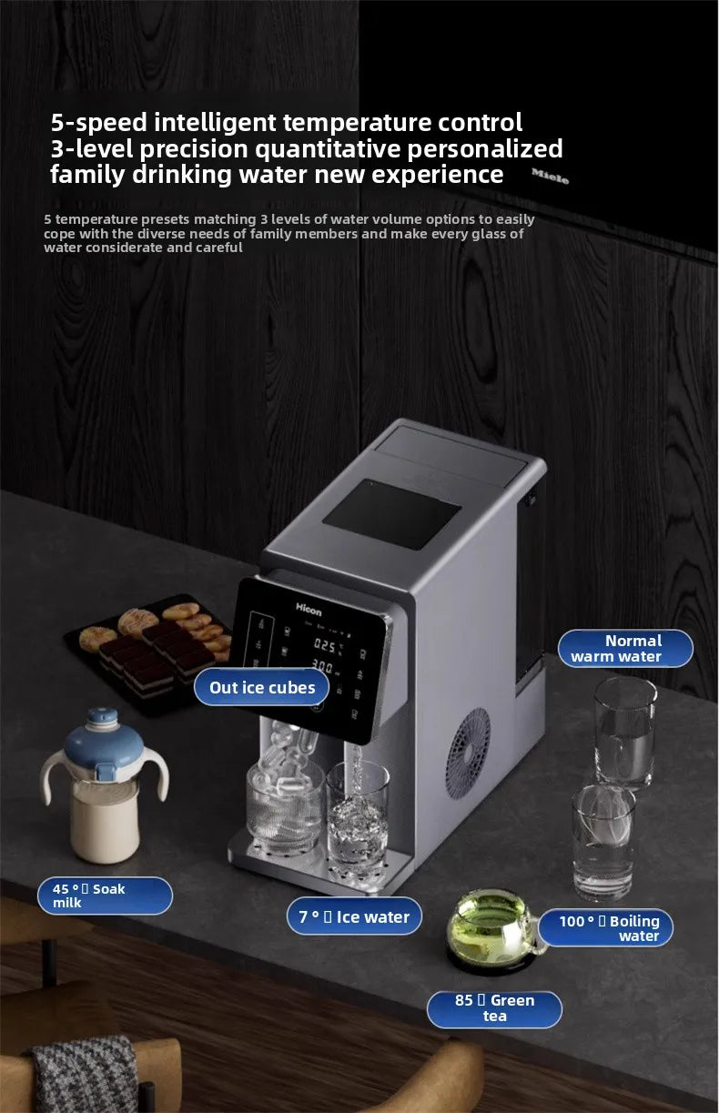 3-in-1 Ice Maker & Water Dispenser: Countertop Home Appliance with Instant Heating/Cooling, Large Capacity, Energy Saving