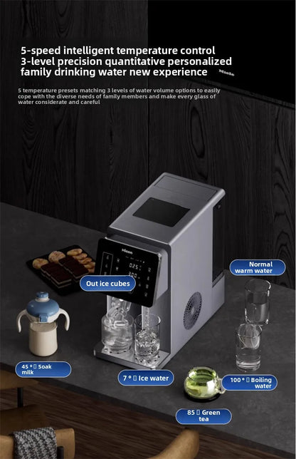 3-in-1 Ice Maker & Water Dispenser: Countertop Home Appliance with Instant Heating/Cooling, Large Capacity, Energy Saving